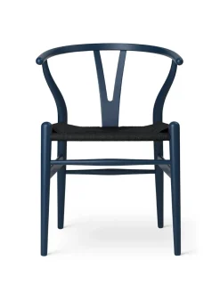 Carl Hansen & Søn Y-stol CH24 Soft Silver Grey med sort flet af Hans J. Wegner><noscript><img width=