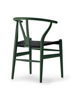 Carl Hansen & Søn Y-stol CH24 Soft Silver Grey med sort flet af Hans J. Wegner><noscript><img width=