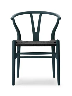 Carl Hansen & Søn Y-stol CH24 Soft Silver Grey med sort flet af Hans J. Wegner><noscript><img width=