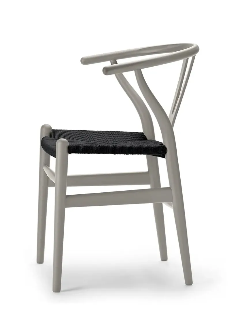 Carl Hansen & Søn Y-stol CH24 Soft Slate med sort flet af Hans J. Wegner> Spisebordsstole