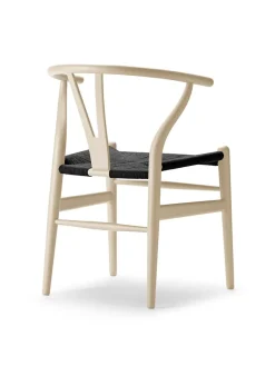 Carl Hansen & Søn Y-stol CH24 Soft Slate med sort flet af Hans J. Wegner><noscript><img width=