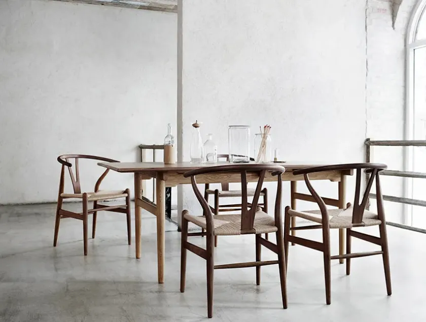 Carl Hansen & Søn Y-stol CH24, Valnød lak af Hans J. Wegner> Spisebordsstole