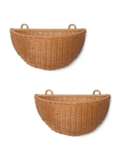 Ferm Living Braided Wall Pockets, sæt af 2 fra>Børn Opbevaring På Børneværelset|Hylder