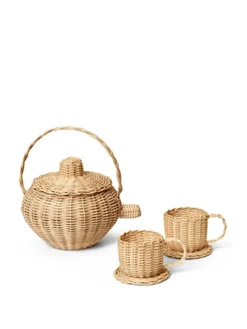 Ferm Living Rattan Tea Set fra>Børn Gaver|Gaver Til Børn